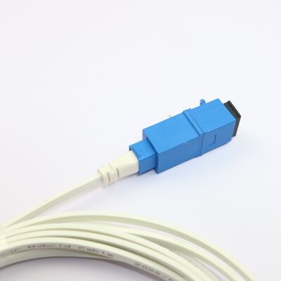 Indoor double-ended prefabricated hybrid fiber optic cable assembly with SC XC connector