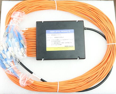 6x6 Квадратный 2D FA MM 62.5/125um Волоконный массив с бронированным выпрямлением труб